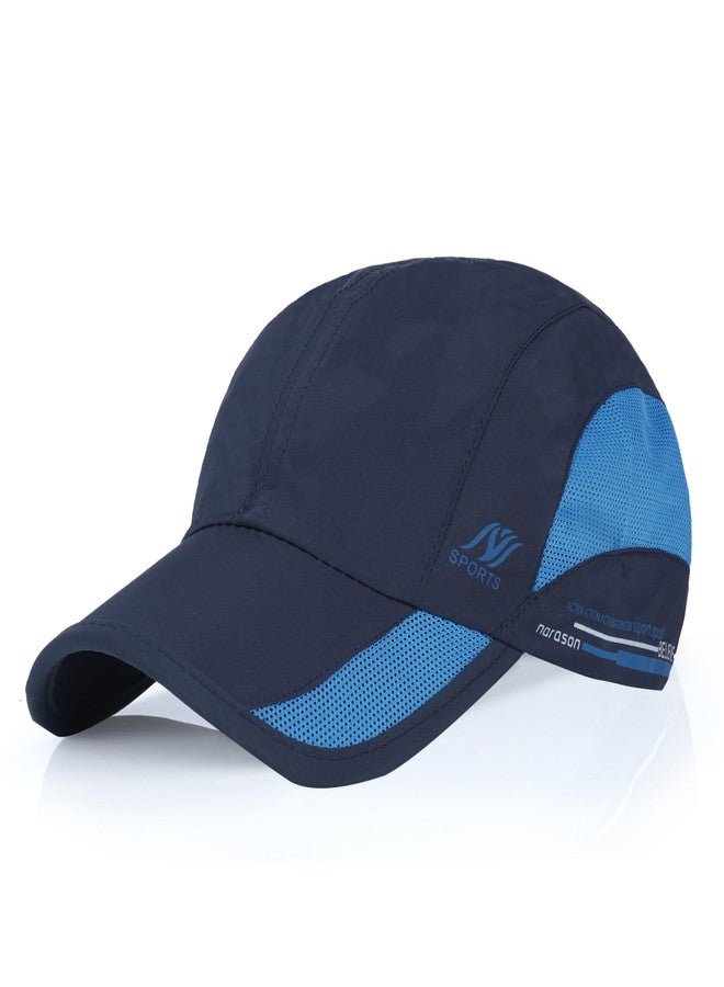 Aavjo Polyester Quick Dry Baseball Cap Hat Topi For Men Women L Beach Cricket Sports Running Cap (Blue), Large - Image 1