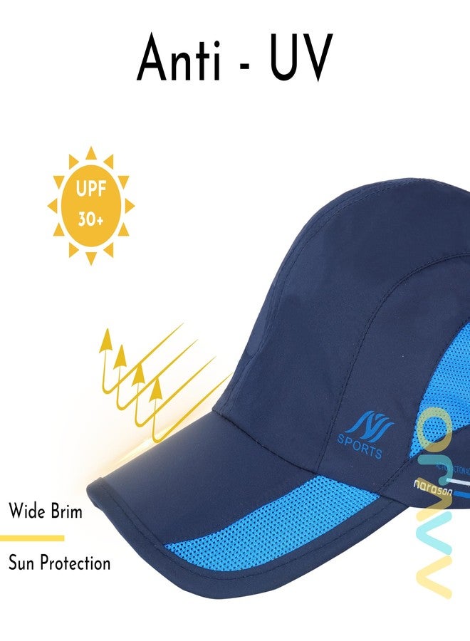 Aavjo Polyester Quick Dry Baseball Cap Hat Topi For Men Women L Beach Cricket Sports Running Cap (Blue), Large - Image 4