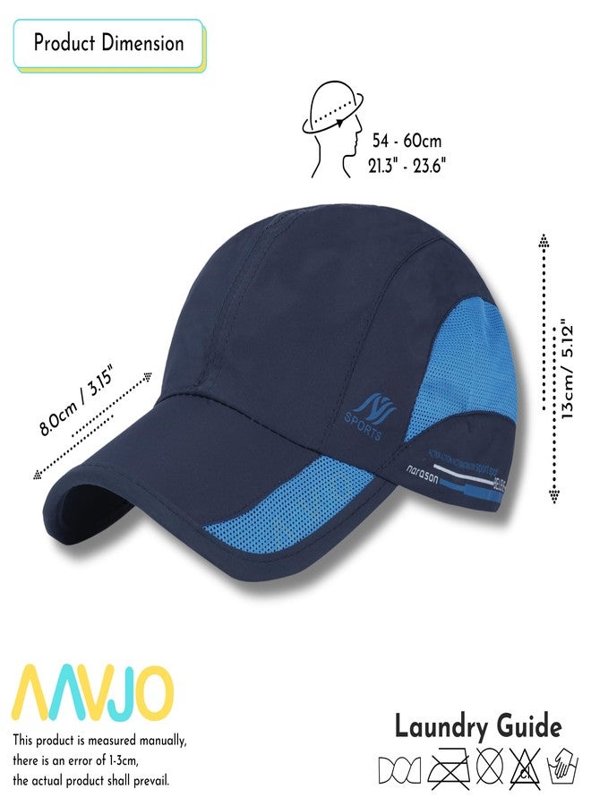 Aavjo Polyester Quick Dry Baseball Cap Hat Topi For Men Women L Beach Cricket Sports Running Cap (Blue), Large - Image 2