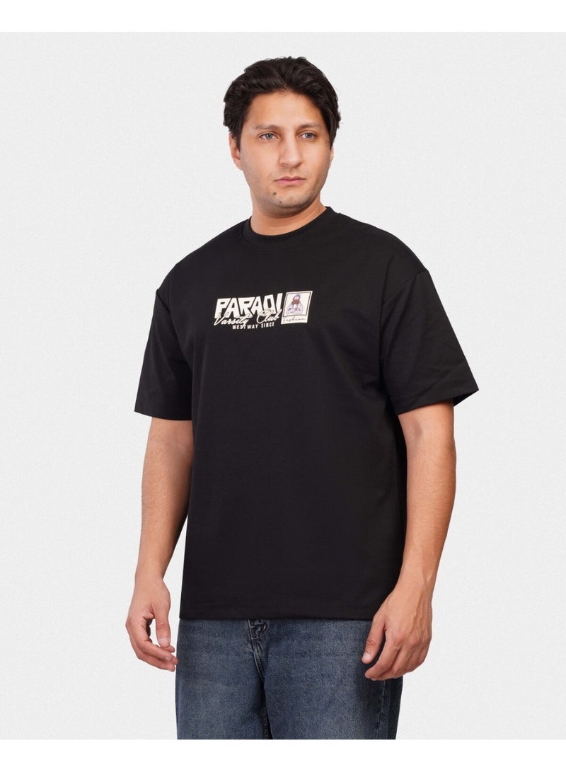 TORINESE "Faradi Varsity Club" Heritage Black Oversize Tee - Image 3