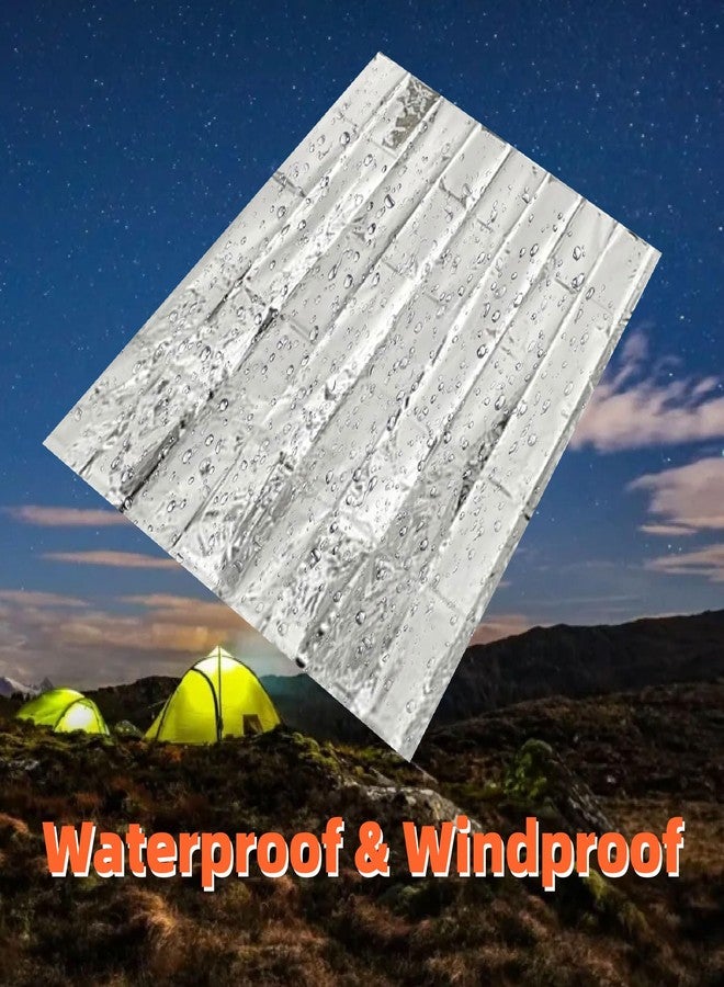 JREEPEE 6 Pack Emergency Thermal Blankets for Survival, 82.67”x62.99” Extra Large Mylar Space Blankets, Waterproof & Windproof for Outdoor Camping, Hiking, Survival Kit, First Aid, Car Emergency - Image 4