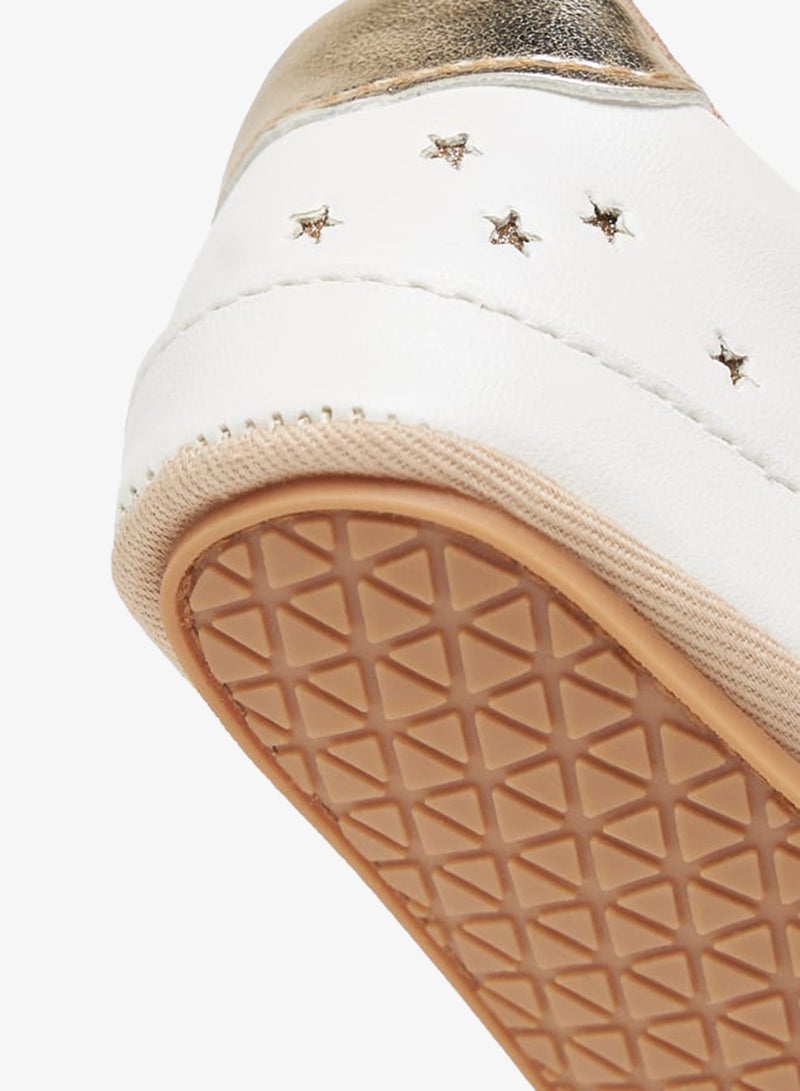 Barefeet Girls Star Cutwork Detail Booties with Hook and Loop Closure - Image 5