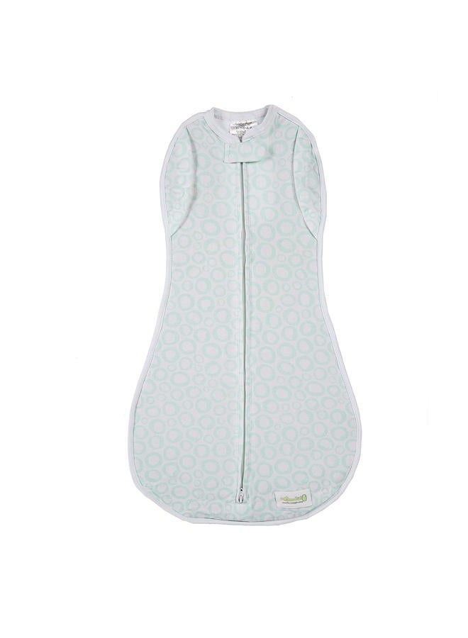 Woombie Convertible Unvented Nursery Swaddling Blankets, Mint O's, 14-19 Pounds - Image 1