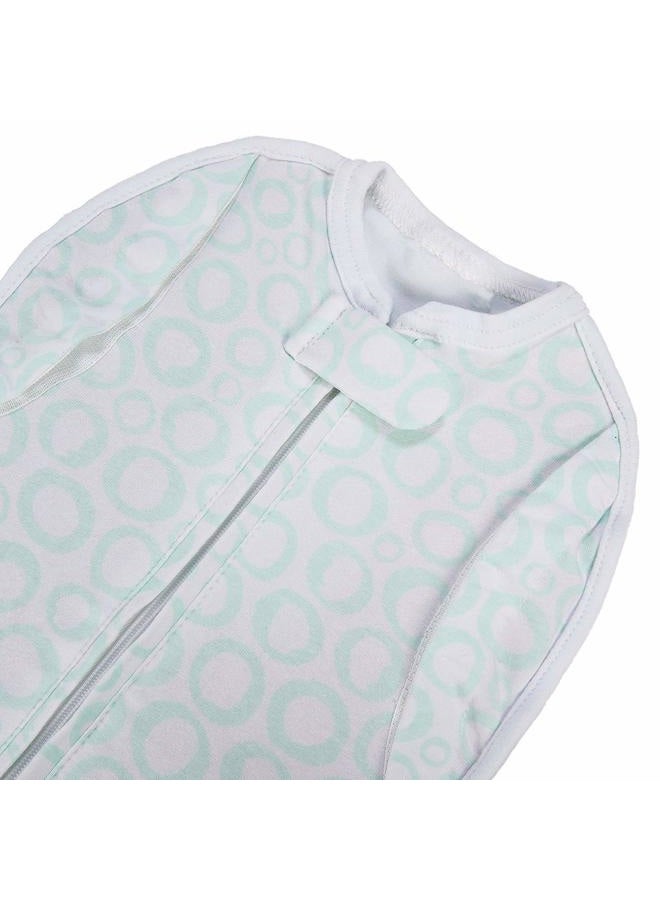 Woombie Convertible Unvented Nursery Swaddling Blankets, Mint O's, 14-19 Pounds - Image 2