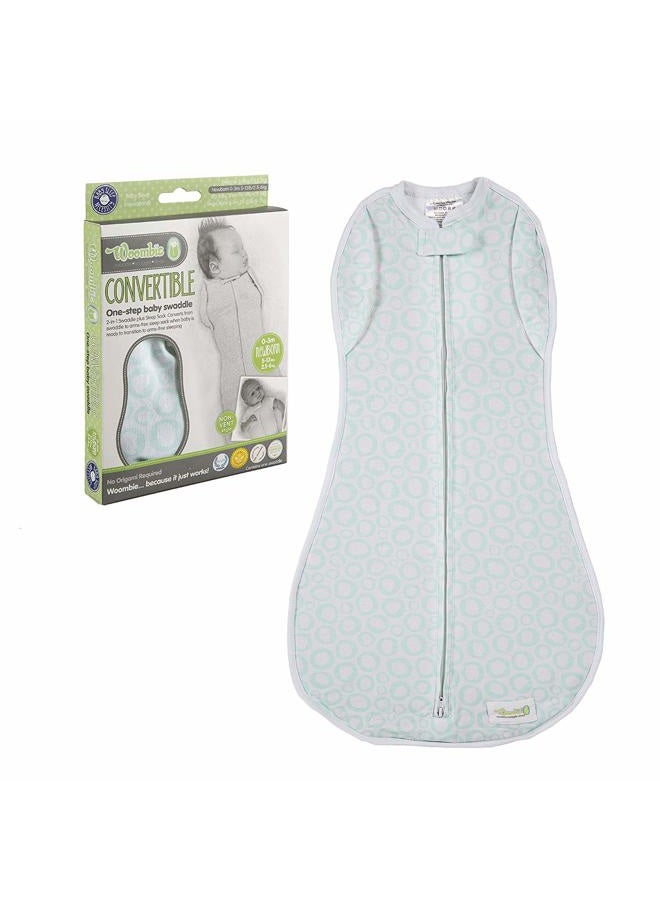 Woombie Convertible Unvented Nursery Swaddling Blankets, Mint O's, 14-19 Pounds - Image 4