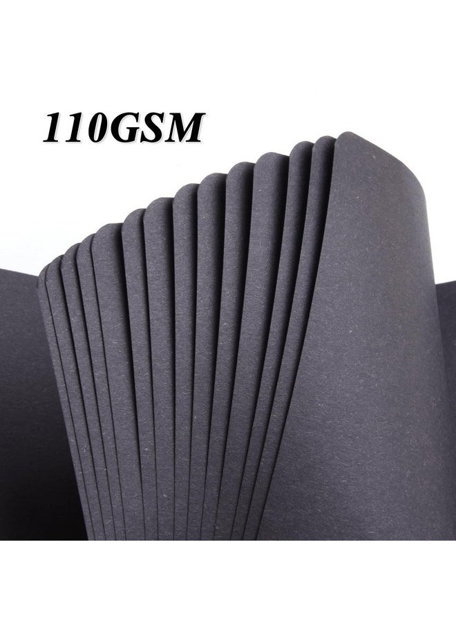 Qianshan 5" X 5" Square Handy Pocket Hardcover Pu Leather Sketchbook,80 Sheets 110 Gsm Premium Black Paper, Acid Free Art Black Sketch Book Artistic Drawing Painting Writing For Beginners Artists.Black Paper  - Image 2