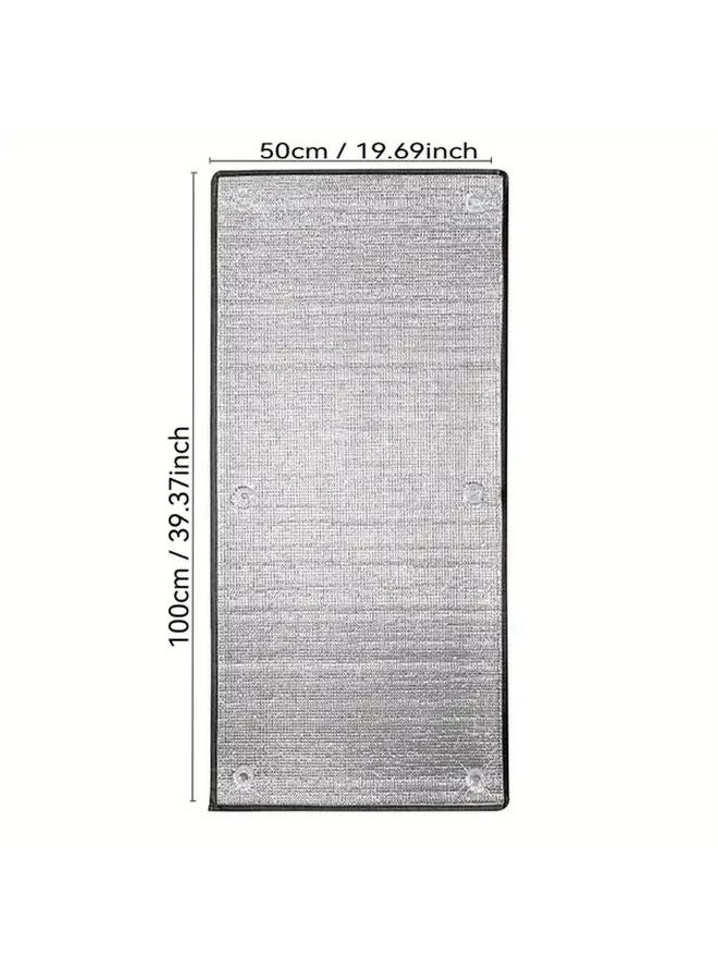 Silver Thermal Insulation Film Double Sided Reflective UV Blocker 19 69x39 37 Inch - Image 1
