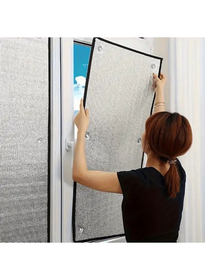 Silver Thermal Insulation Film Double Sided Reflective UV Blocker 19 69x39 37 Inch - Image 2