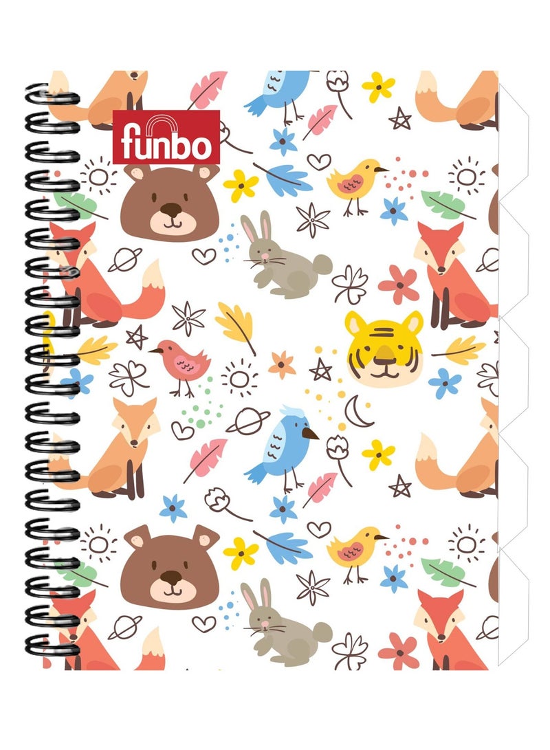 Funbo A4 Size 5-Subject Notebook With PP Cover 150 Sheets - Image 1