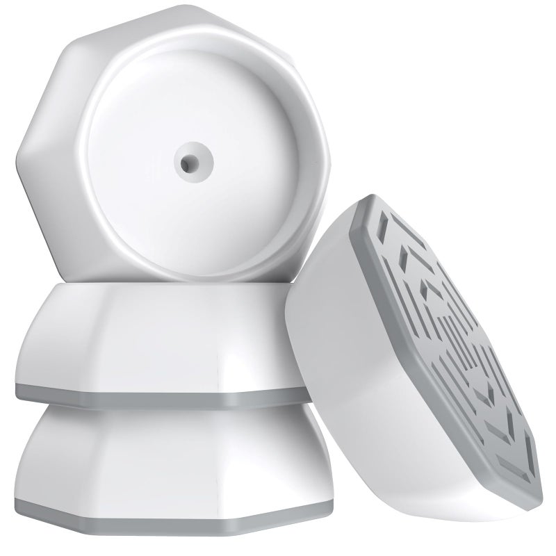 ICERO Baby Gate Wall Protector - Protect Walls & Doorways from Pet & Dog Gates - Pressure Mounted Gates Work on Stairs - Gates Wall Cups - 4 Pack - White - Image 1