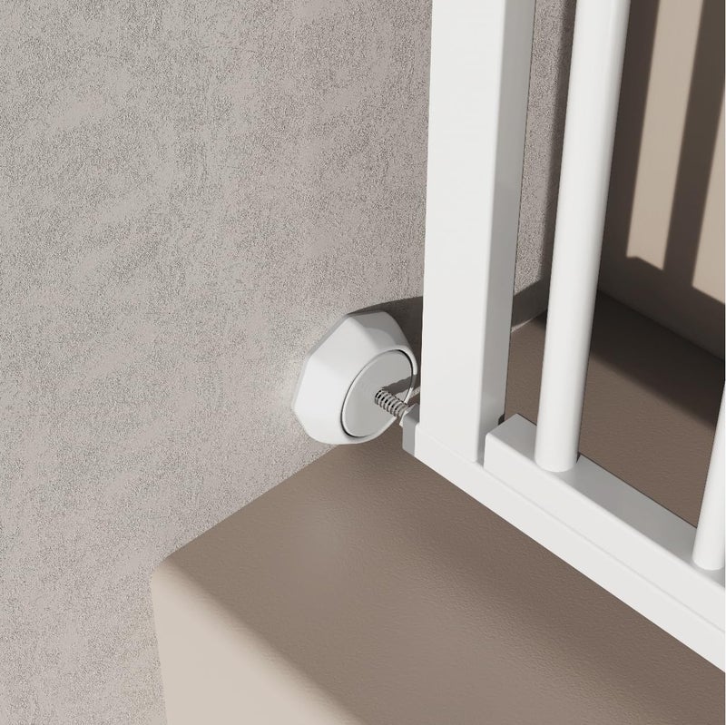 ICERO Baby Gate Wall Protector - Protect Walls & Doorways from Pet & Dog Gates - Pressure Mounted Gates Work on Stairs - Gates Wall Cups - 4 Pack - White - Image 2