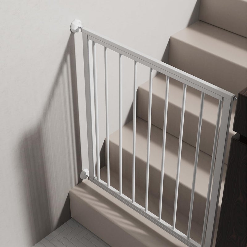 ICERO Baby Gate Wall Protector - Protect Walls & Doorways from Pet & Dog Gates - Pressure Mounted Gates Work on Stairs - Gates Wall Cups - 4 Pack - White - Image 4
