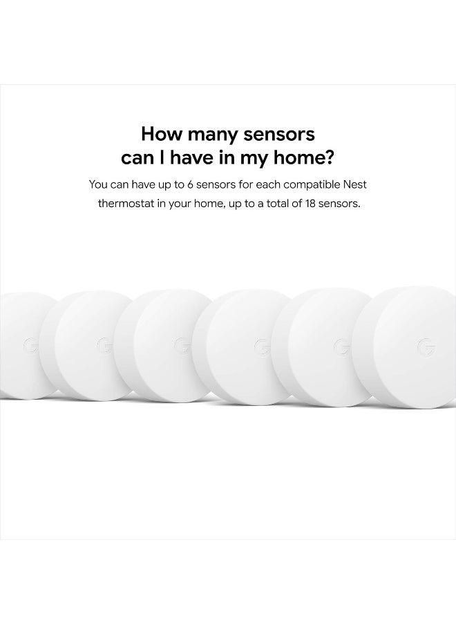 Google Nest Temperature Sensor 3-Pack With Bluetooth White T5001SF