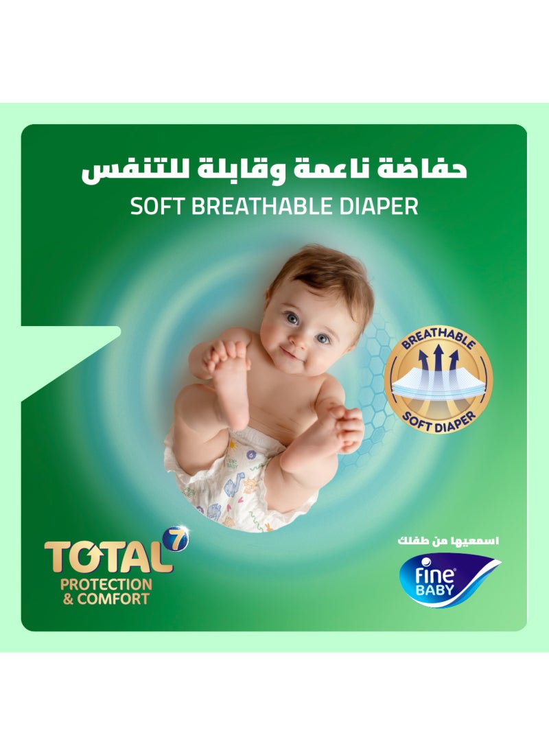 Fine Baby Total 7 Diapers, Size 3 Medium (4–9 kg), 52 Count. Superior Protection & Comfort, Extra Absorbent, Improved Formula - Image 3