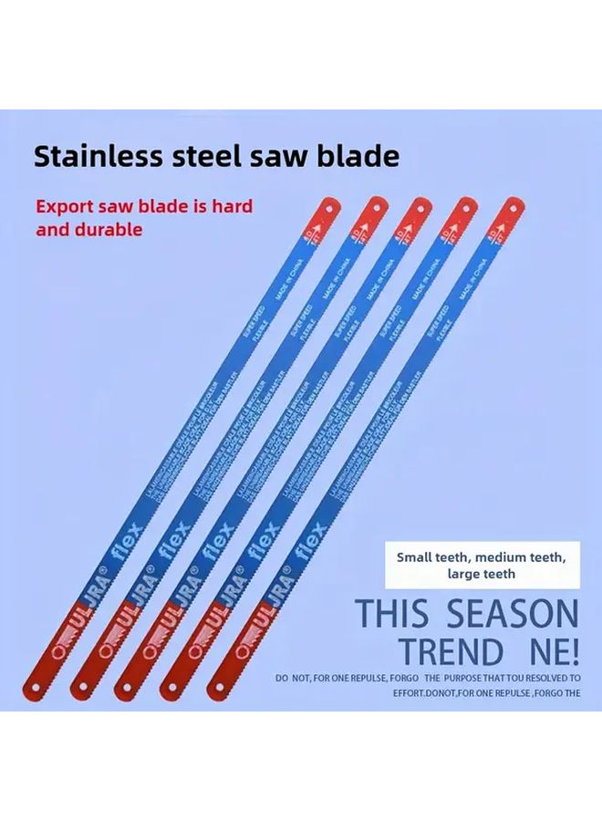 شفرة منشار يدوي ذات أسنان مرنة ثنائية اللون من الفولاذ عالي الكربون للمعادن والخشب - Image 4