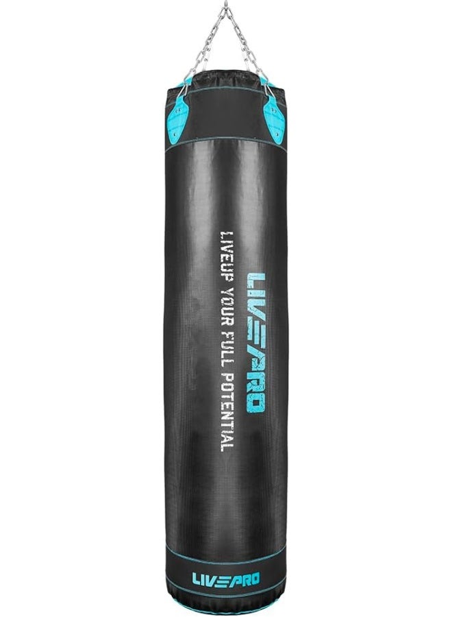 LivePro Punching Bag LP8602 – 150cm 45KG Heavy Duty Boxing Bag Black & Blue | Professional Hanging Heavy Bag for Boxing, Kickboxing & MMA Training - Image 1