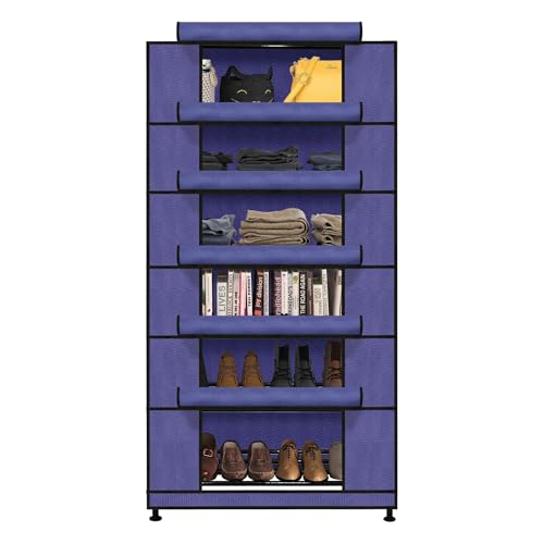 TRENDY Multipurpose Shoe Rack Cabinet 6 Layer All-in-one Storage Organizer with Dustproof Cover | Space-Saving Shoe Stand for Home, Wardrobe & Entryway - Image 2