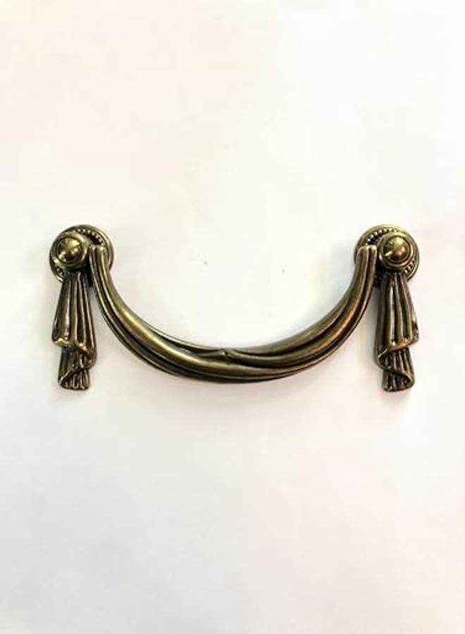 Cabinet Pendant Handle, Dark Yellow, Brass Material, Italian Made, Size 9.6 Cm, Mm 96 - Image 2