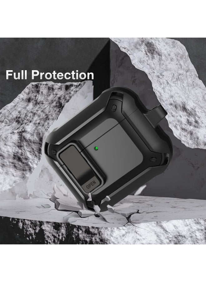 أنيوغرو غطاء حقيبة Airpods 4 مع مجموعة تنظيف، مادة PC مع قفل آمن غطاء متين لحقيبة Airpods الجيل الرابع 2024 LED مرئي في مقدمة الحقيبة - Image 5