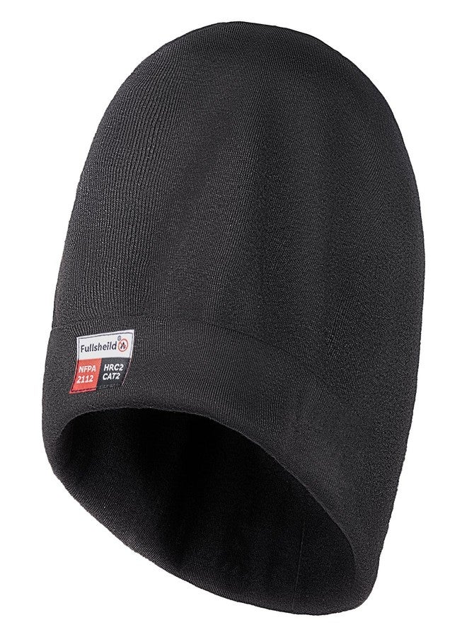 Fullsheild FR Double-Layer Beanie Modacrylic Cotton Liner Warm Winter Flame Resistant Winter Covering Black - Image 1