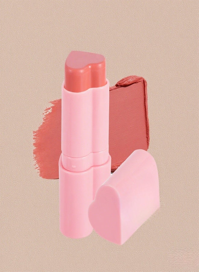 Handaiyan Blush Highlighter Heart Blush Balm Finishing Stick Face Highlighting Pearl Fine Glitter Makeup - Image 1