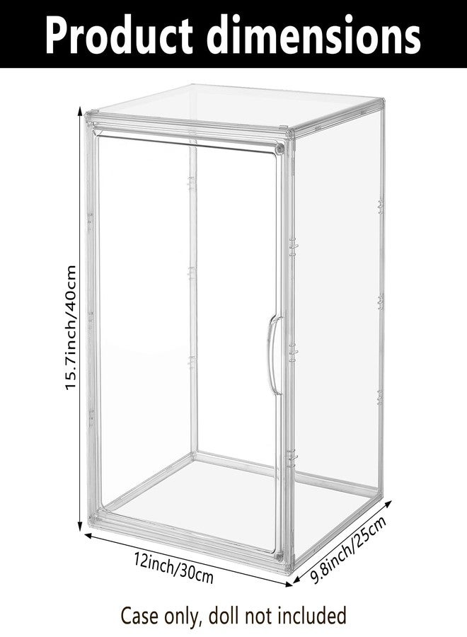 WAKCCIL Display Case Compatible with Labubu 16 inches Height POP MART Doll, Acrylic Clear Dustproof Shelf Box with Magnetic Door, Stackable Storage Cabinet for Plush Dolls Showcase Fall in Wild - Image 2
