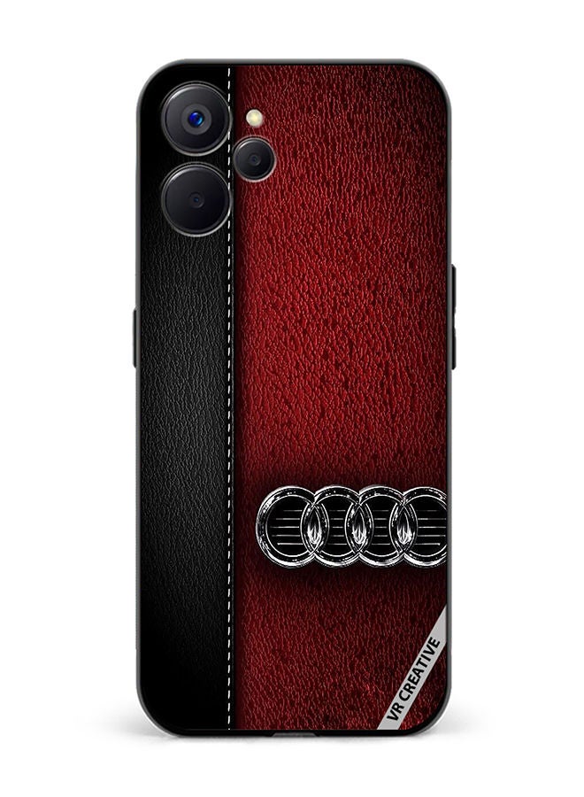 VR CREATIVE غطاء حماية لهاتف Realme 10 5G بتصميم شعار أودي متعدد الألوان - Image 1