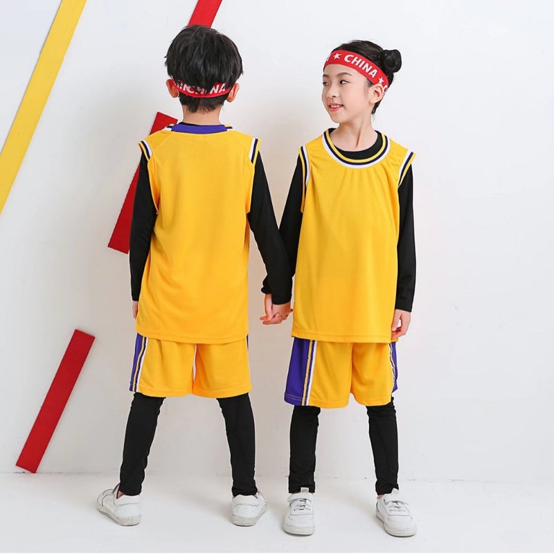 Lakers Rockets Bulls 76Ers Children'S Light Board Blank Edition Children'S Wear Basketball Uniform Suit Printing Diy Jersey Team Uniform - Image 4