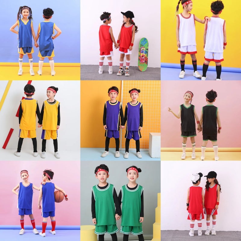 Lakers Rockets Bulls 76Ers Children'S Light Board Blank Edition Children'S Wear Basketball Uniform Suit Printing Diy Jersey Team Uniform - Image 2