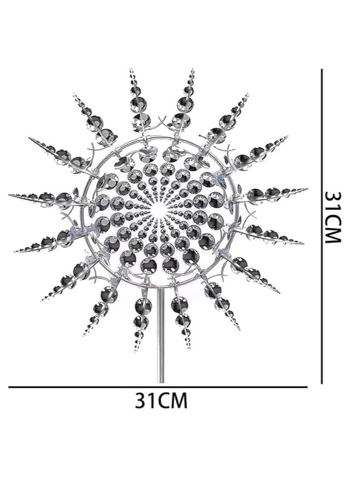 Wind Spinner, Unique and Magical Metal Windmill, 3D Wind-Powered Rotating Windmill, Outdoor Wind Spinners,  Wind Sculpture, Wind Catchers,  for Yard and Garden Outdoor - Image 2