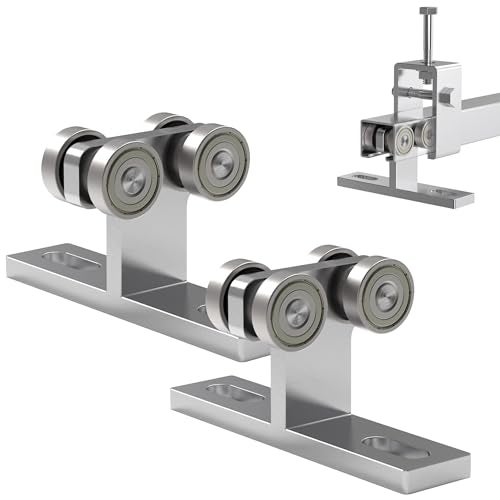 SIWOOD Hoist Trolley,Electric Hoist Installation Roller Trolley 4 Wheel Trolley Assembly Silent for use with 1-5/8" Wide and All 1-5/8" or Taller Strut Channel (Silver 2) - Image 1
