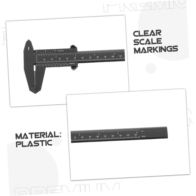 VALICLUD 4pcs Black Plastic Caliper High Precision Manual Measuring Tool for Jewelry Making and DIY - Image 4