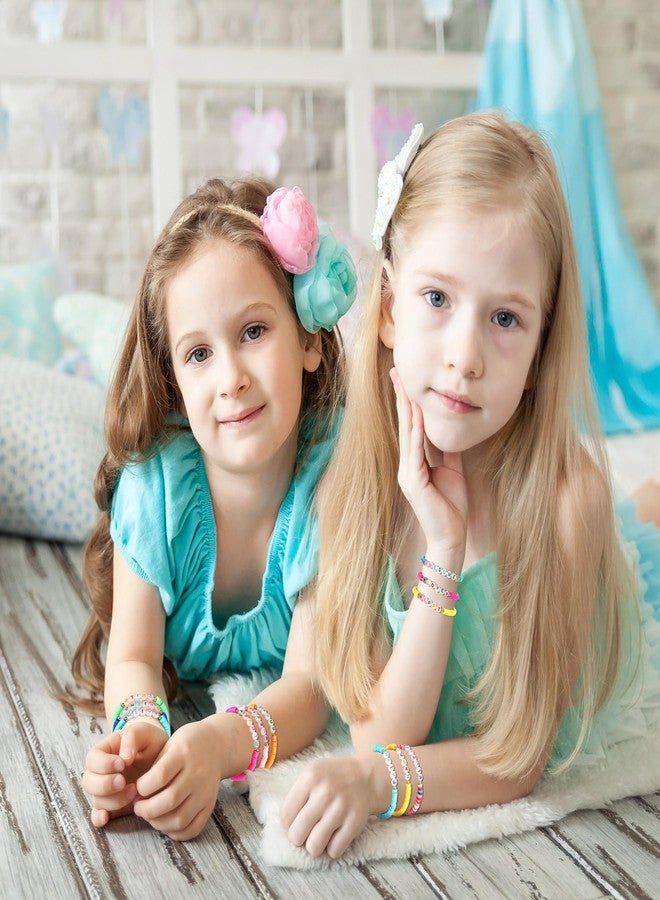 Sureio 24 Pcs Friendship Bracelets Bulk Colorful Glow in The Dark Bracelets Back to School Glow Friendship Gifts Beaded Letter Heart Surfer for Girls Women School Tween Girl Party Favors - Image 4