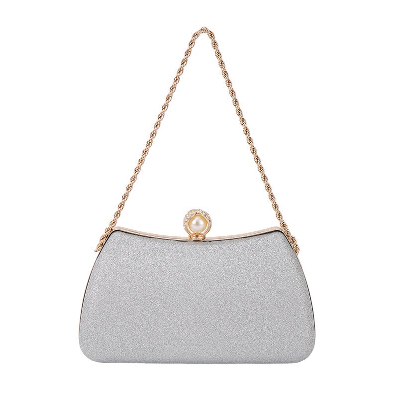 New Simple Fashion Clutch Diamond Bag Dress One Shoulder Crossbody Portable Cheongsam Bag Banquet Evening Bag - Image 5