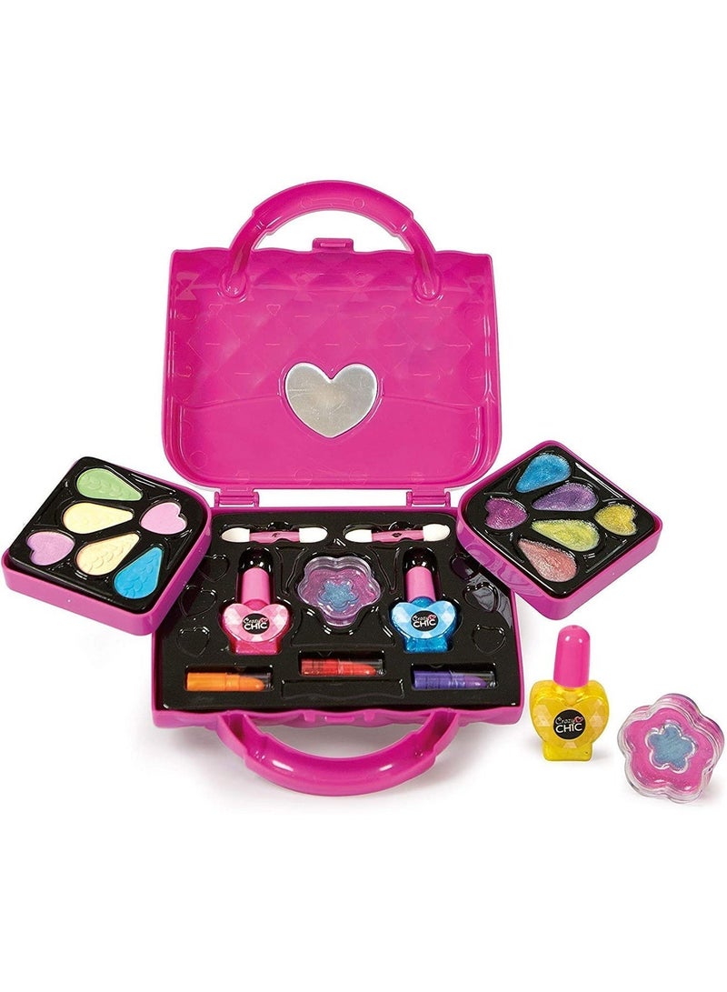 Clementoni Crazy Chic Lovely Fashion Makeup Bag - Safe and Washable Kids' Cosmetics, Makeup Set for Girls Ages 6 and Up - Image 4