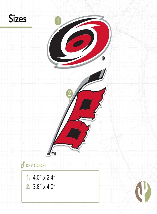 Desert Cactus Carolina Hurricanes Sticker NHL Team National Hockey League Vinyl Decal Laptop Water Bottle Car Scrapbook (4 inch Sticker) - Image 2