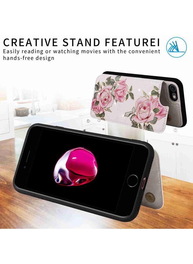 S-TOP Case For iPhone SE 2022 / SE 2020 Printed Double Buckle RFID Anti-theft Phone Case - Image 5