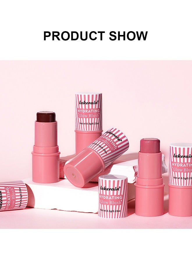 ليكرين أحمر الخدود المرطب المتوهج - الخدين والشفاه والعيون ، أحمر الخدود الكريمي 3 في 1 ، الترطيب والاحتفاظ بالمكياج طويل الأمد # 03 - Image 5