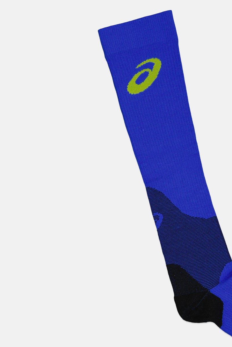 asics Women 1 Pair Plus Calf Brand Logo Compression Socks, Blue - Image 2
