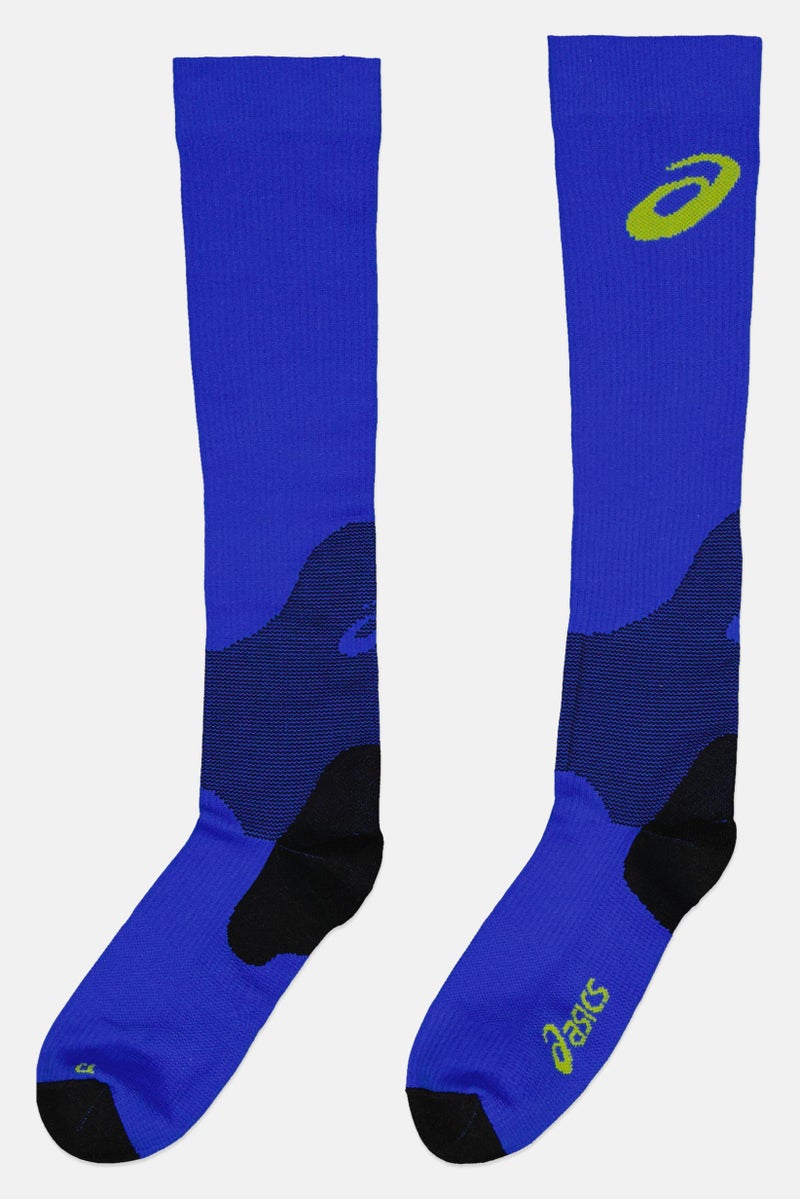 asics Women 1 Pair Plus Calf Brand Logo Compression Socks, Blue - Image 3
