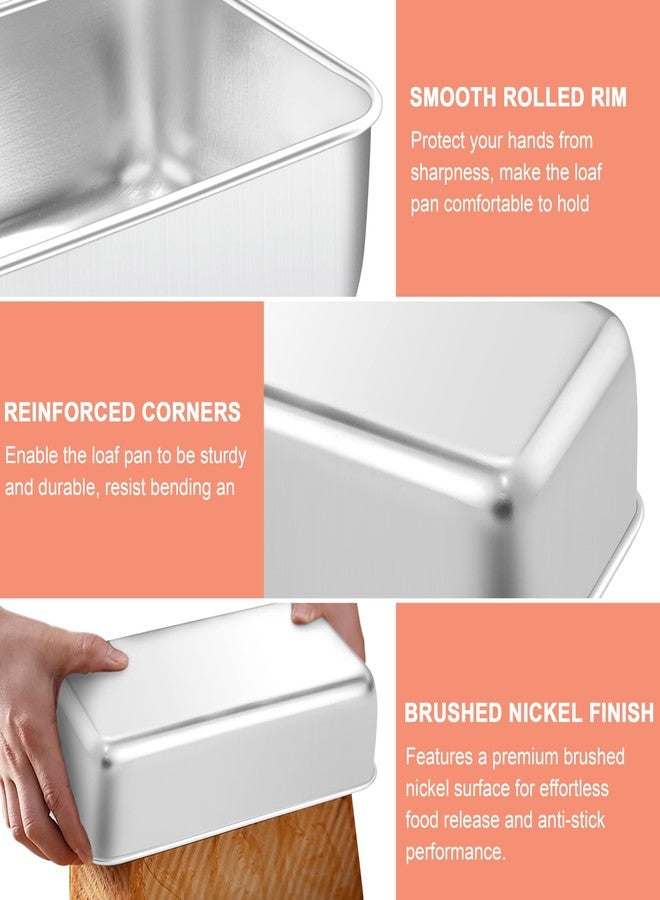 Herogo 9 x 5 Inch Loaf Pans Set of 3, Rectangle Bread Loaf Pans for Baking Bread Homemade Meatloaf, Banana, Brownies, Lasagnas, Oven & Dishwasher Safe - Image 3