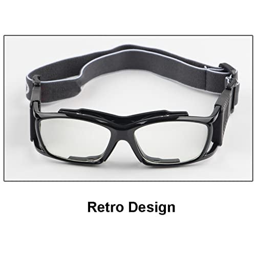 EnzoDate Vintage Basketball Glasses Slimfit Protective Safety Sports Goggles (grey) - Image 2