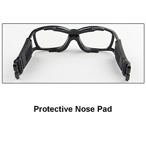 EnzoDate Vintage Basketball Glasses Slimfit Protective Safety Sports Goggles (grey) - Image 3
