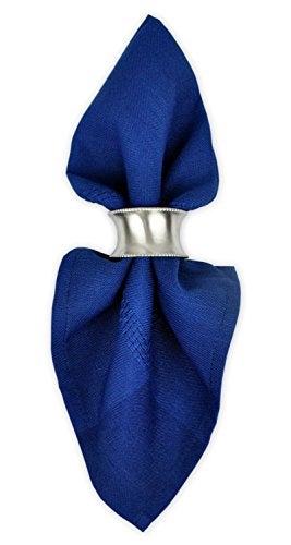 DII Decorative Assorted Silver Napkin Ring Set, One Size, Beaded Silver, 6 Count - Image 3