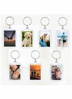 Generic 30 Pack of Double-Sided Blank Acrylic Photo Keyrings with Split Rings - Clear Keychains for Crafting and Gifting Family and Friends (4 x 5.5cm)  - Image 2