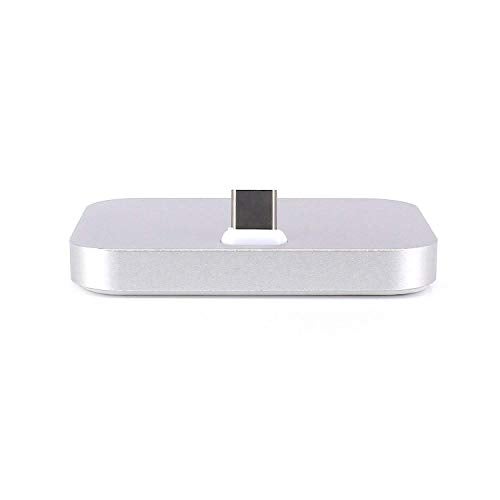 Yeebline Type C Charger Dock, [Aluminum Alloy] USB Type-C Charger Stand Cradle Charging Station Compatible with iPhone 15 Series, Nexus 6P/5X, OnePlus 3T/3/2 and Other USB-C Devices (Silver Aluminum) - Image 4
