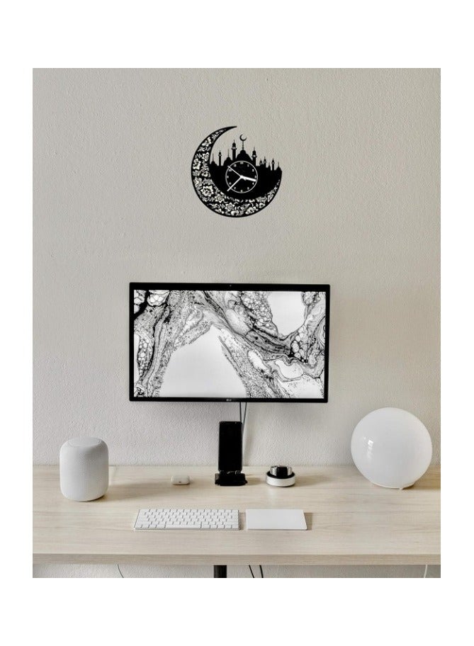 REBENUO Clock Islamic Art Wall – Mosque & Moon Design for Living Room or Office, 60x60 cm - Image 5
