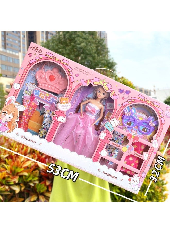 Princess Barbabi Doll Gift Box Set Children's Play Dress-up Girl Toy Institutional Gift Wholesale-Color:Goo Card Tote  - Image 5