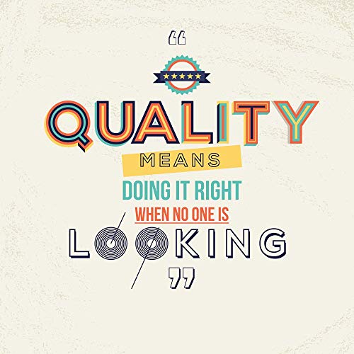 5 Ace quality means |Motivational quotes|Inspirational quotes|Gym Poster| wall sticker paper poster(size:12x18 inch),multicolor - Image 1