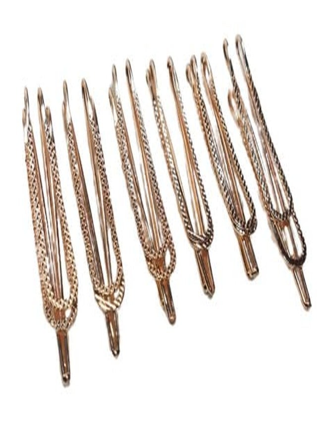 Salvus APP SOLUTIONS Golden Stone-Studded Saree Safety Pins - Elegant & Secure Draping Solution for Women (2-Pcs, 1.5x2.5 Inch) - Image 3